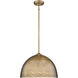 Shepard 1 Light 16 inch Modern Brass Pendant Ceiling Light 